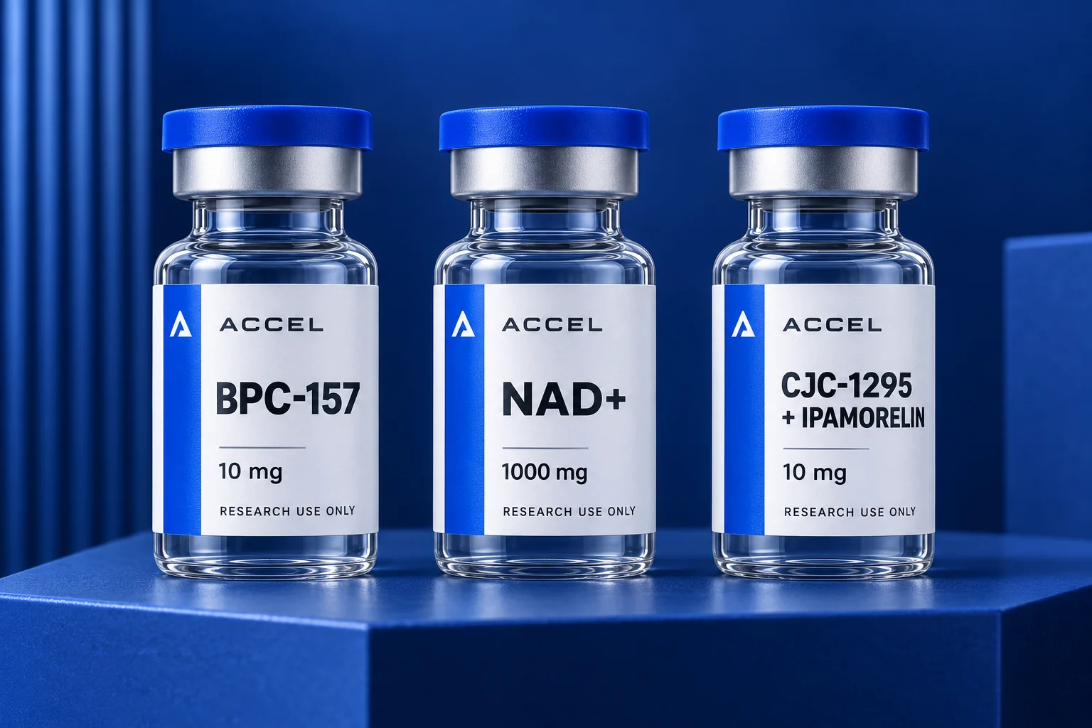 Proposed Accel Sciences packaging with larger compound names and cobalt brand details